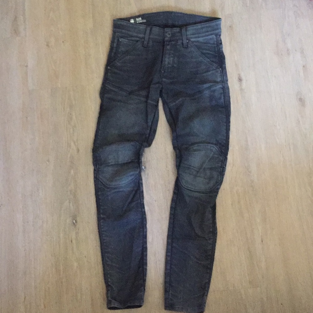 Gray G Star Elwood 3D Super Slim Jeans